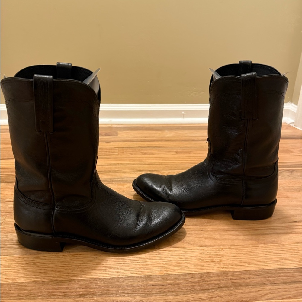 Lucchese Majestic Roper Boot - BLACK